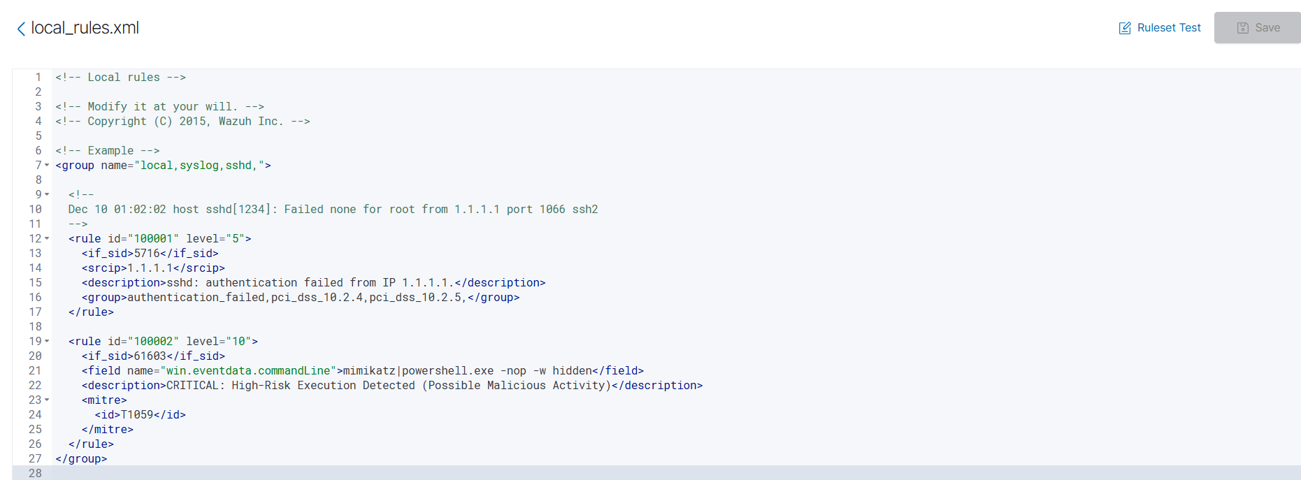 用于检测恶意 Powershell 活动的代码