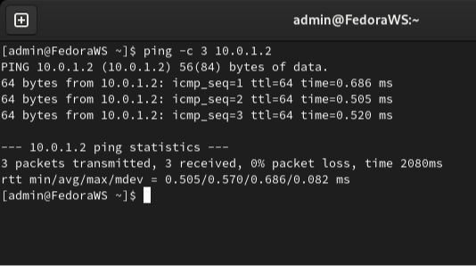Fedora ping Rocky