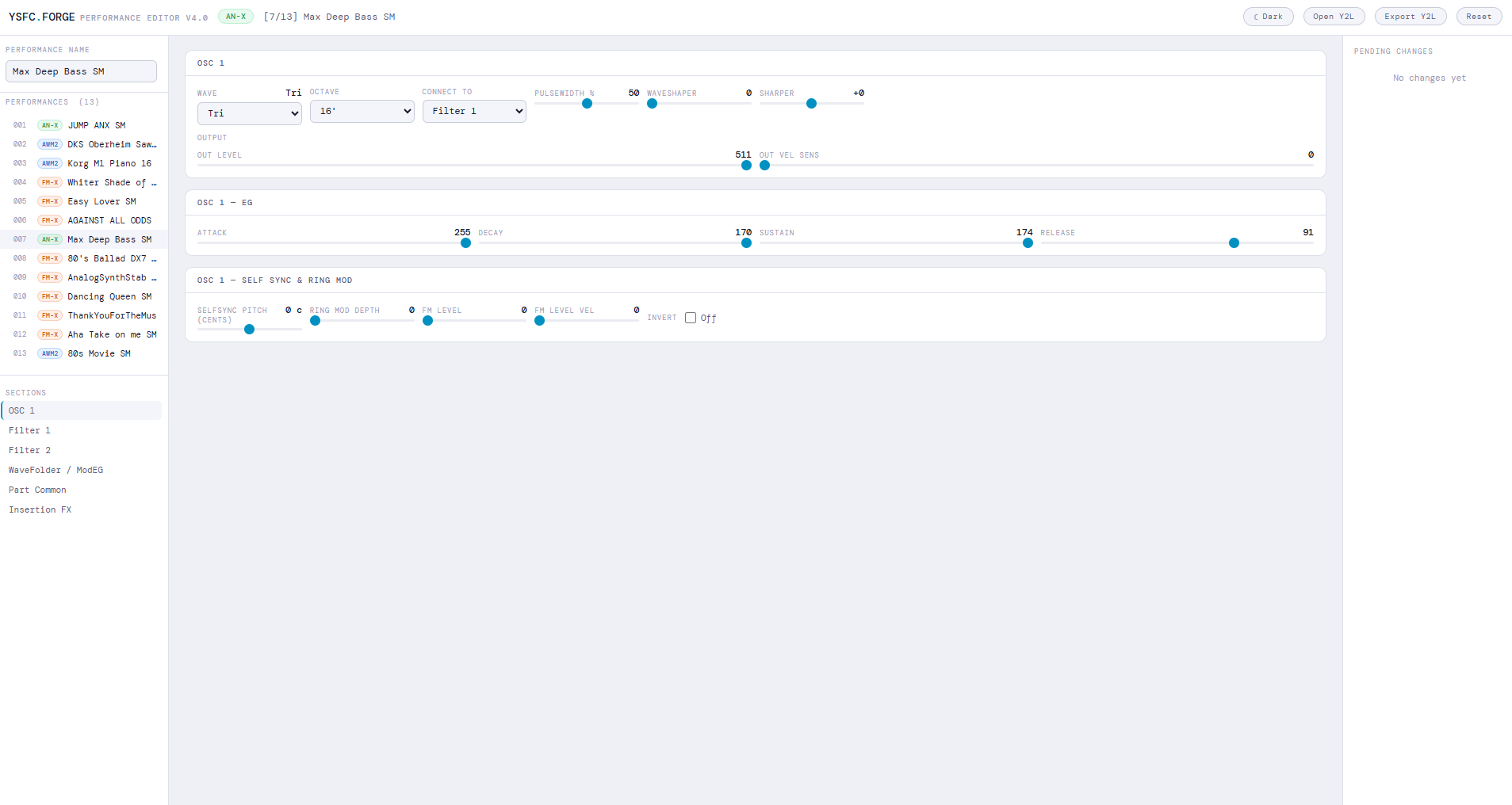 Performance Editor