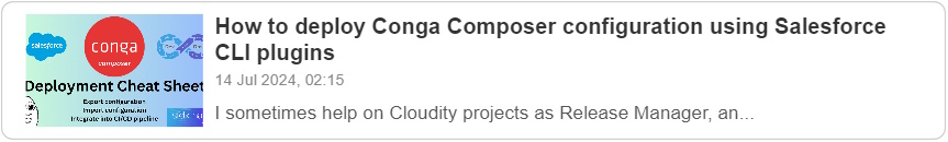 Conga 部署速查表