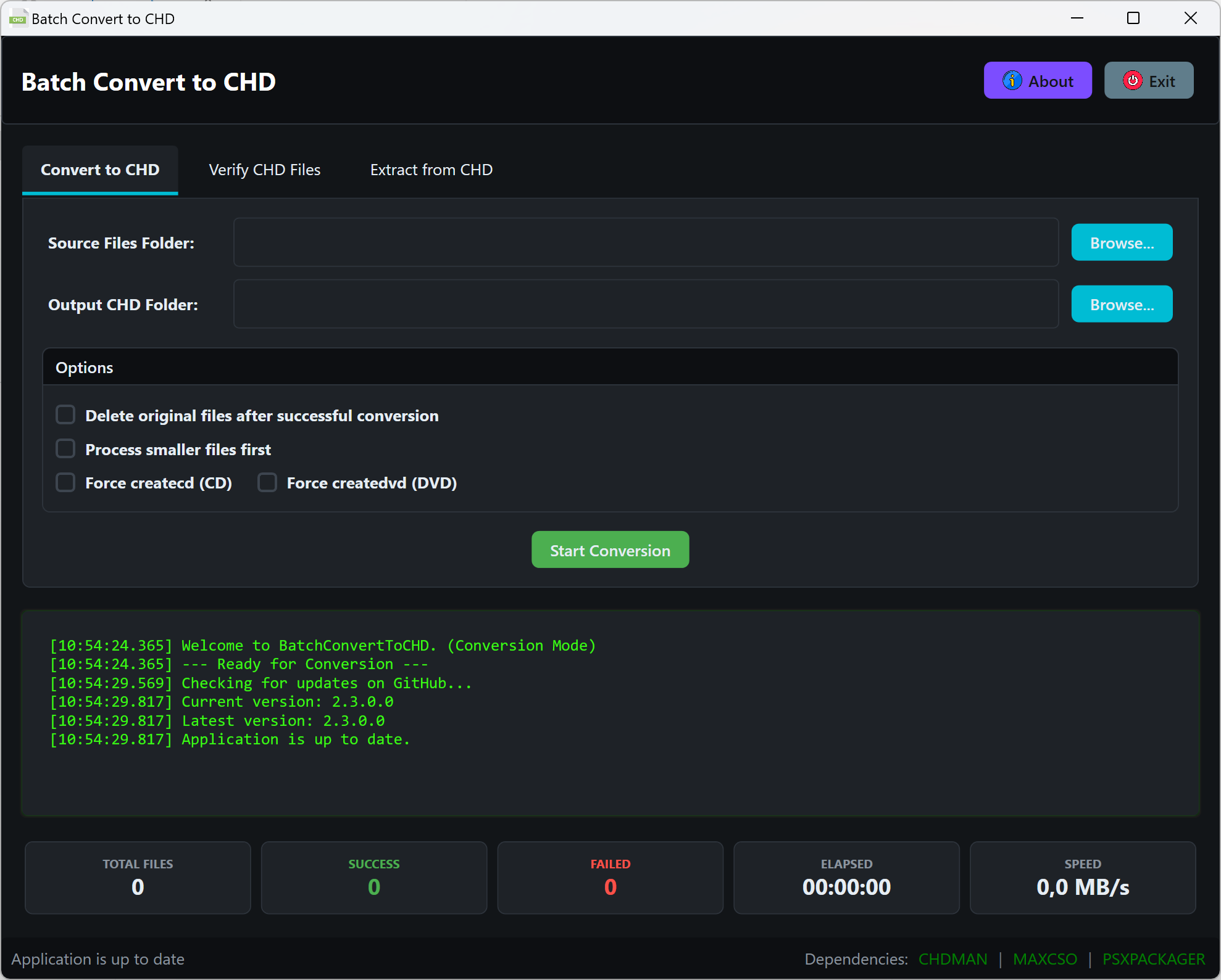 Batch Convert to CHD Screenshot