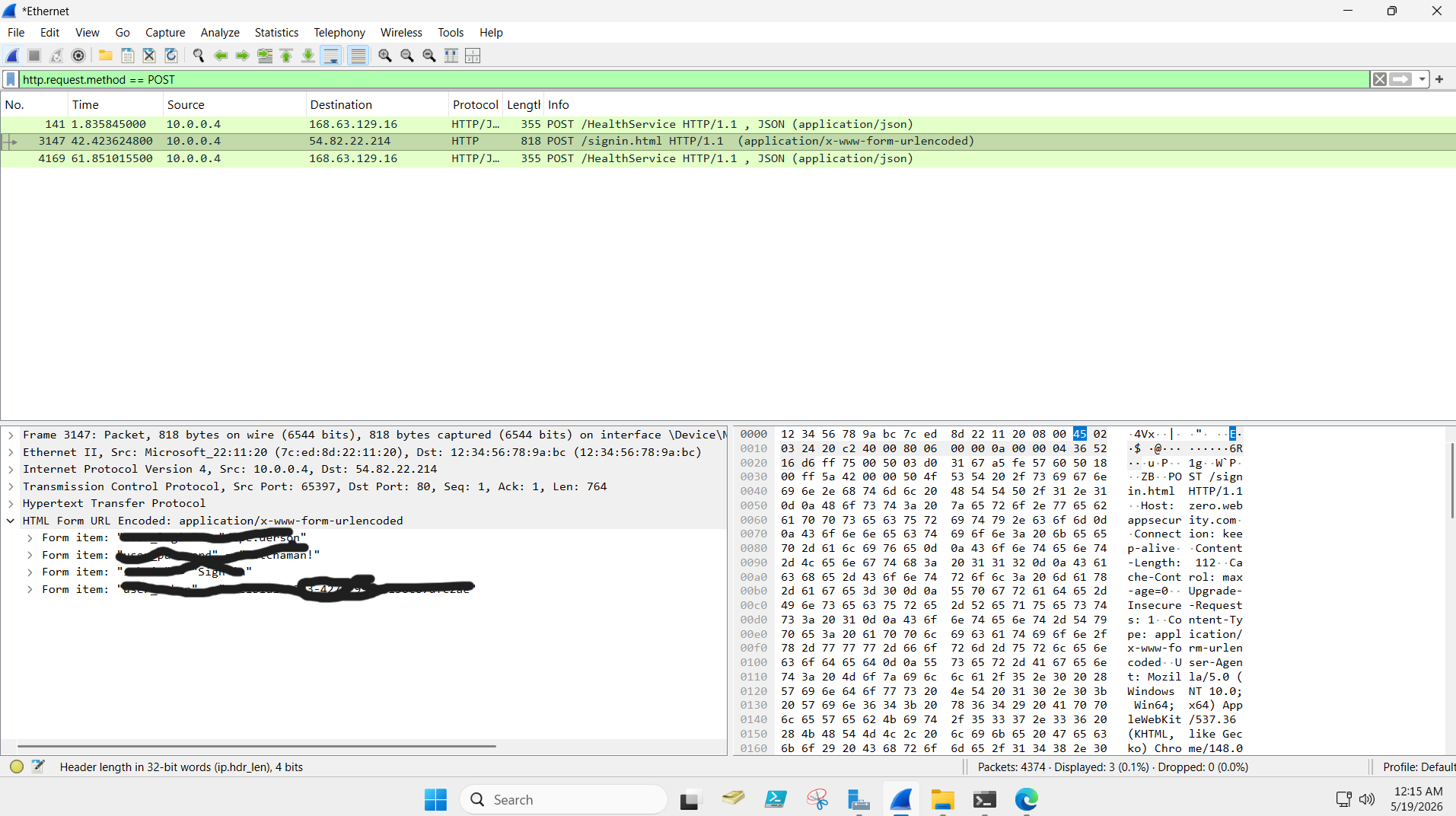 HTTP POST Analysis