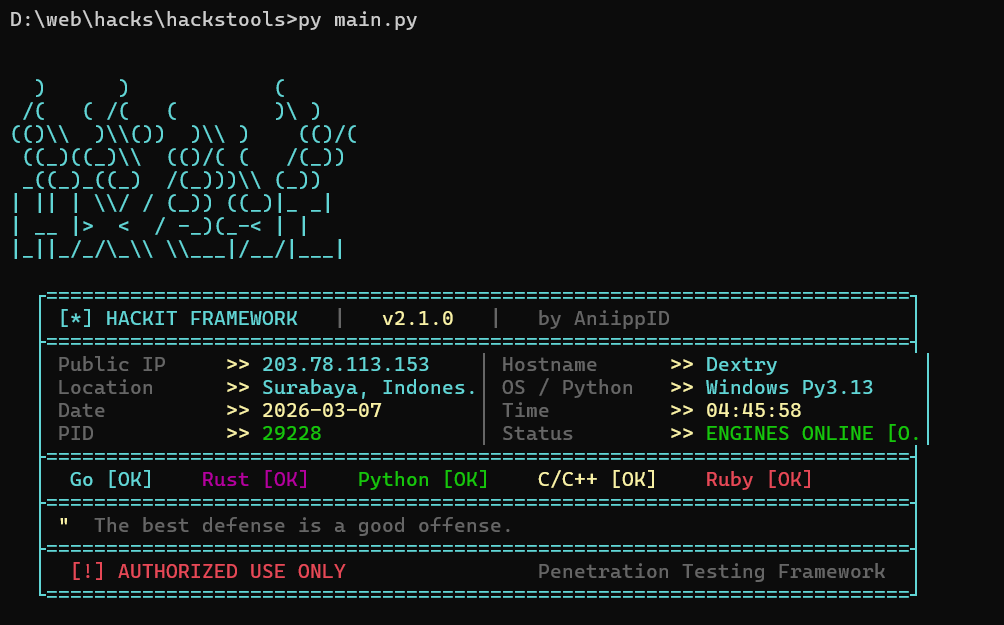 HackIt Framework