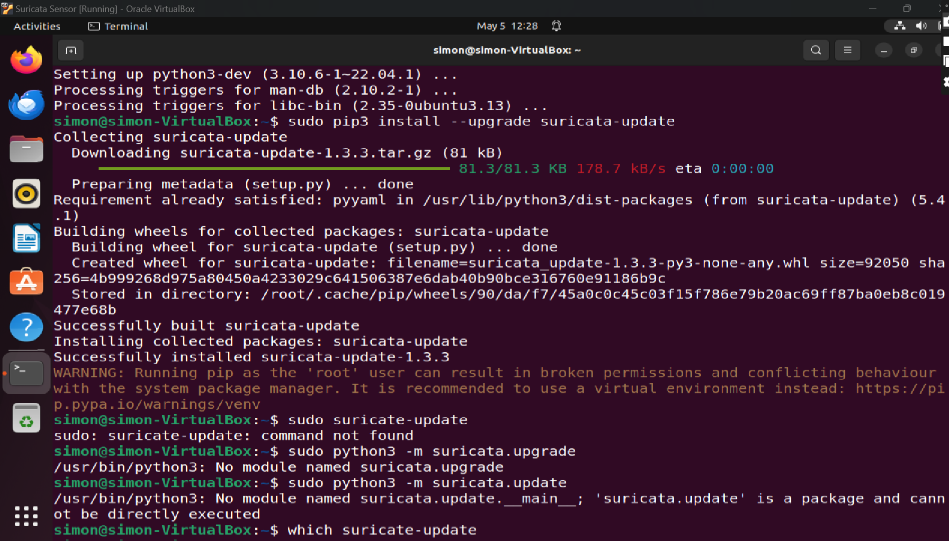 Install Suricata Screenshot