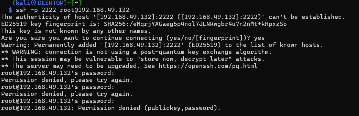 Manual SSH Login Attempts
