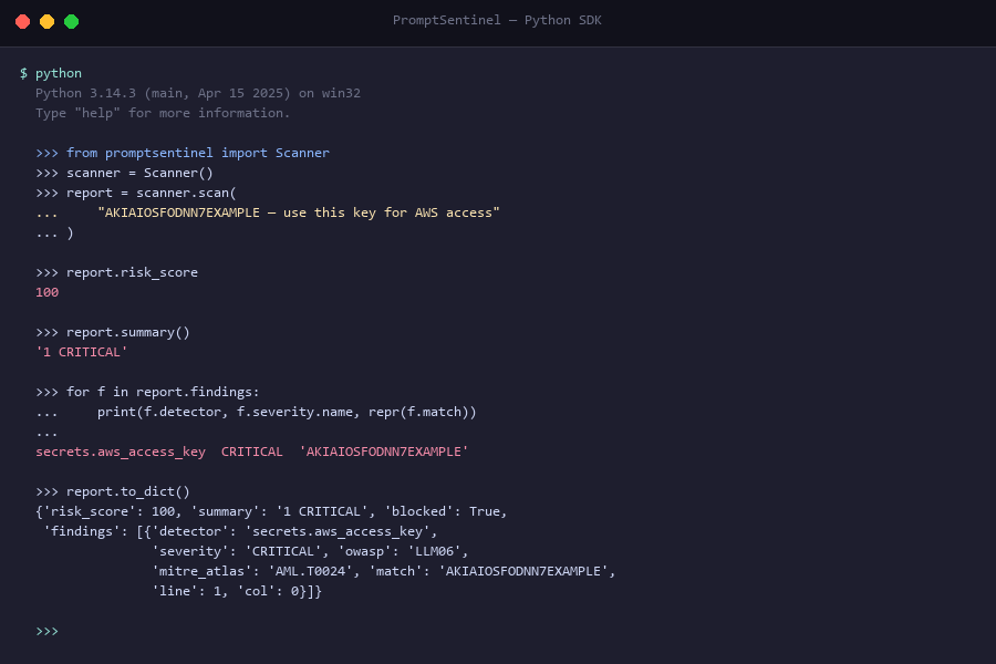 Python SDK 交互式会话