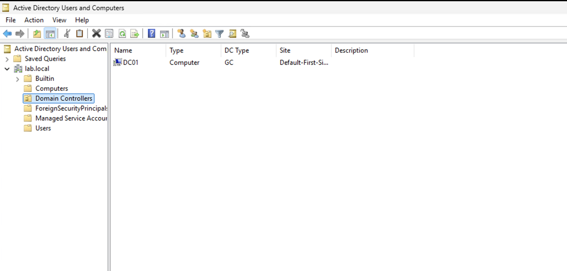 aduc domain controller initial