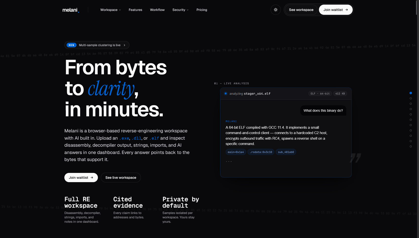Melani-AI landing page preview