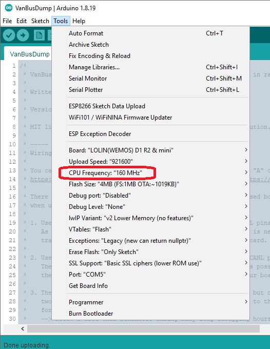 Board settings