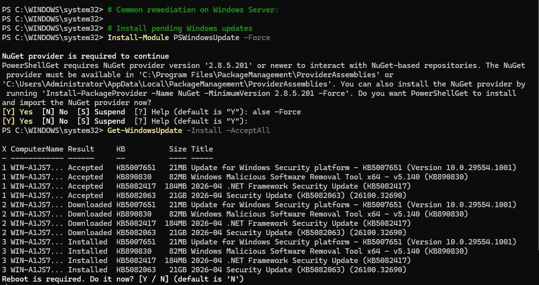 PSWindowsUpdate 执行过程