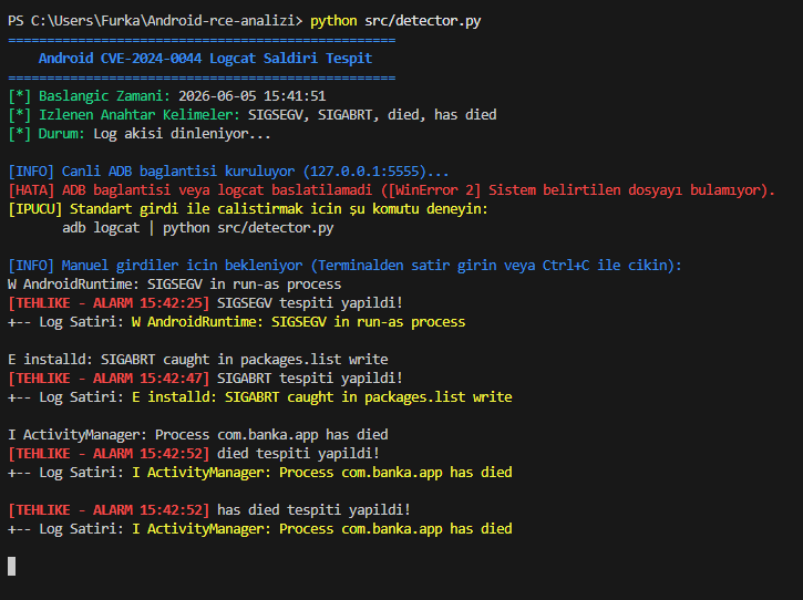 PoC Terminal Ekran Görüntüsü