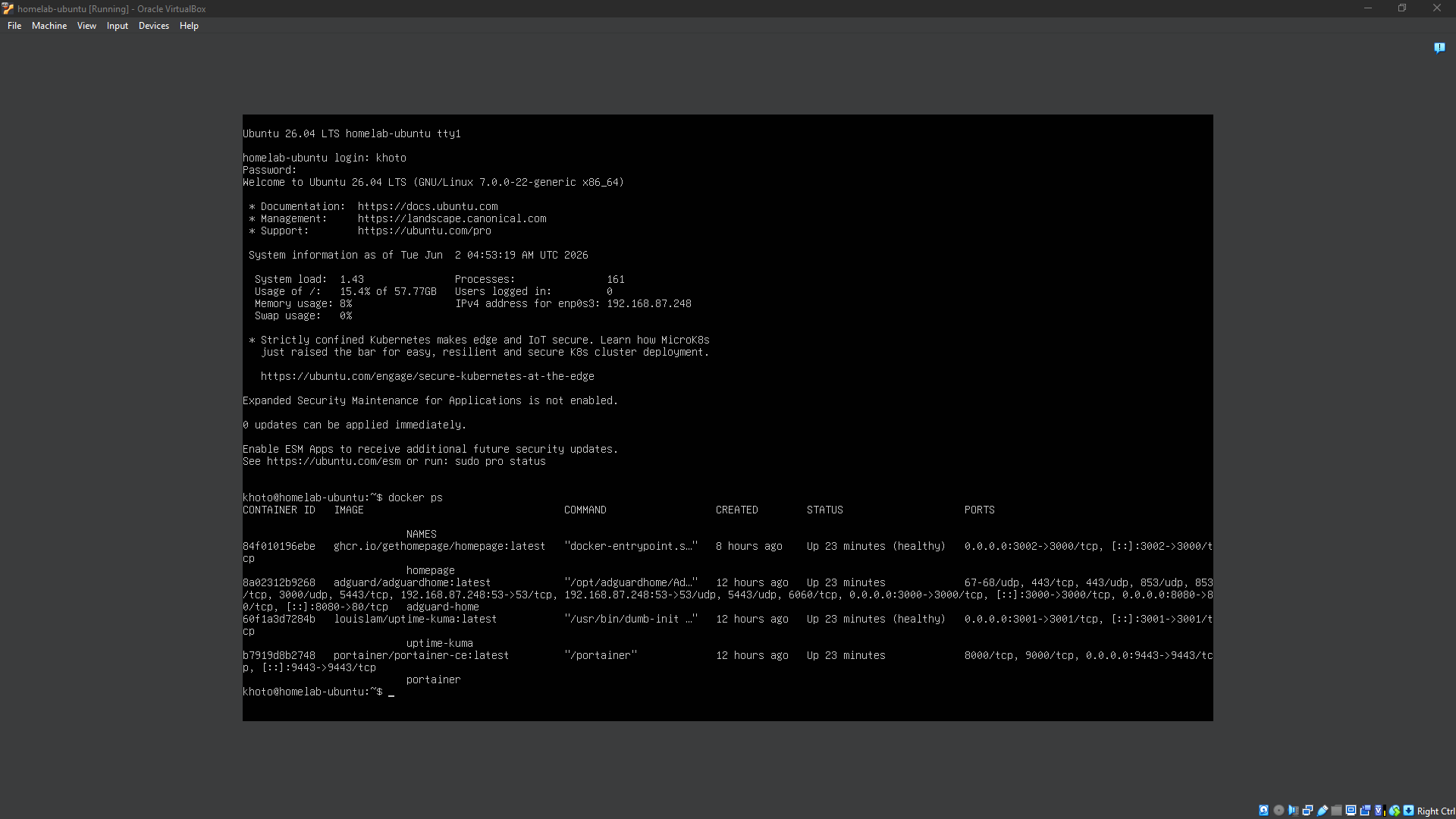 Docker ps输出