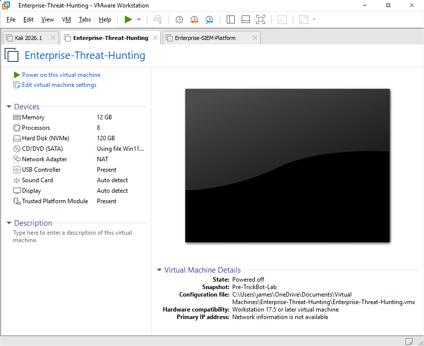 Enterprise Threat Hunting VM
