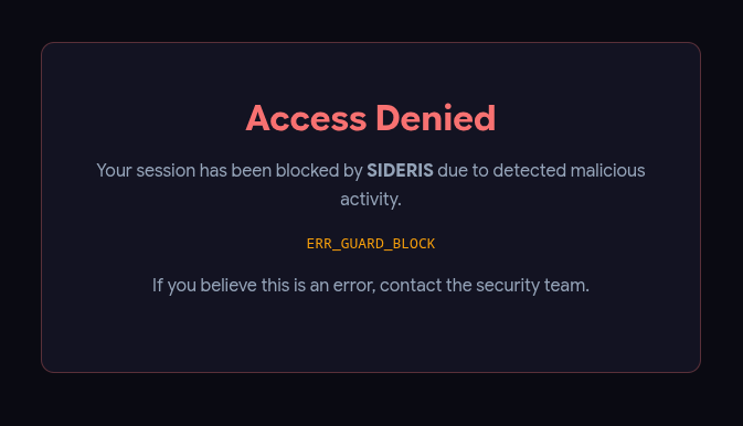 Hard Block Screen
