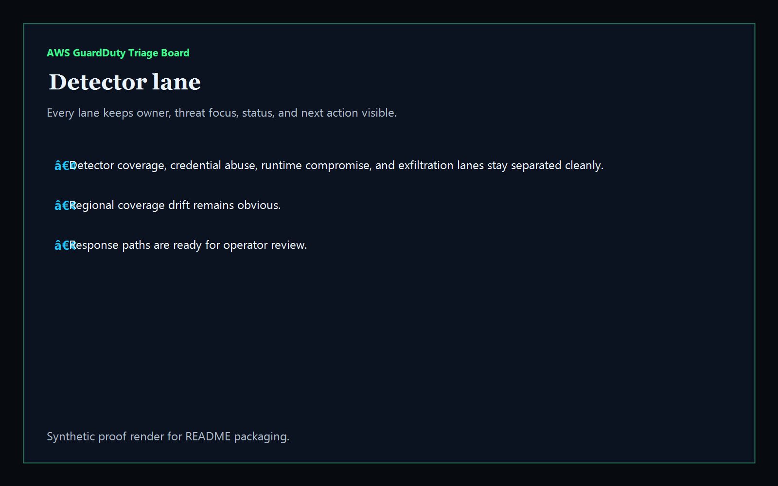 Detector lane