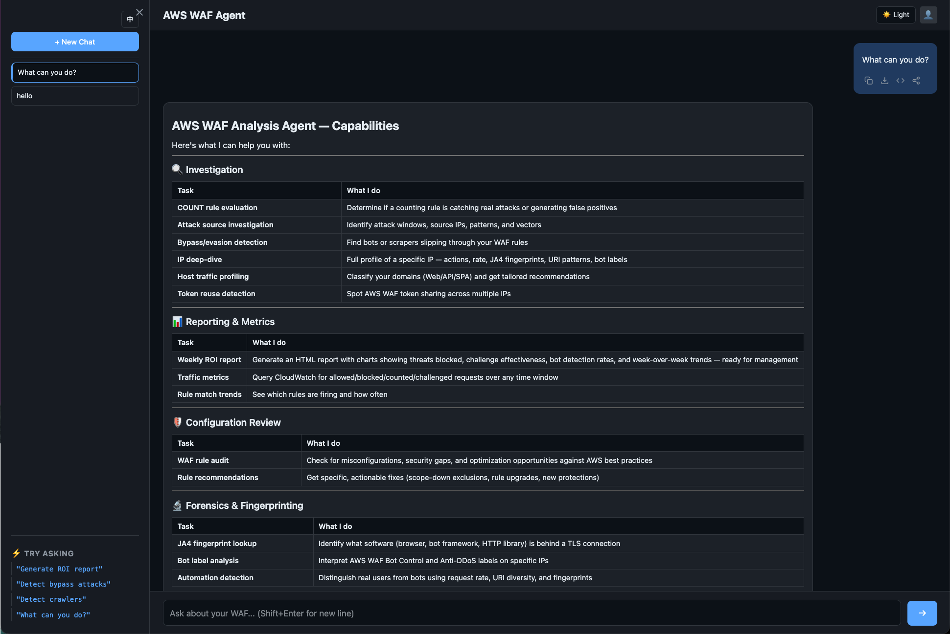 AWS WAF Agent 截图