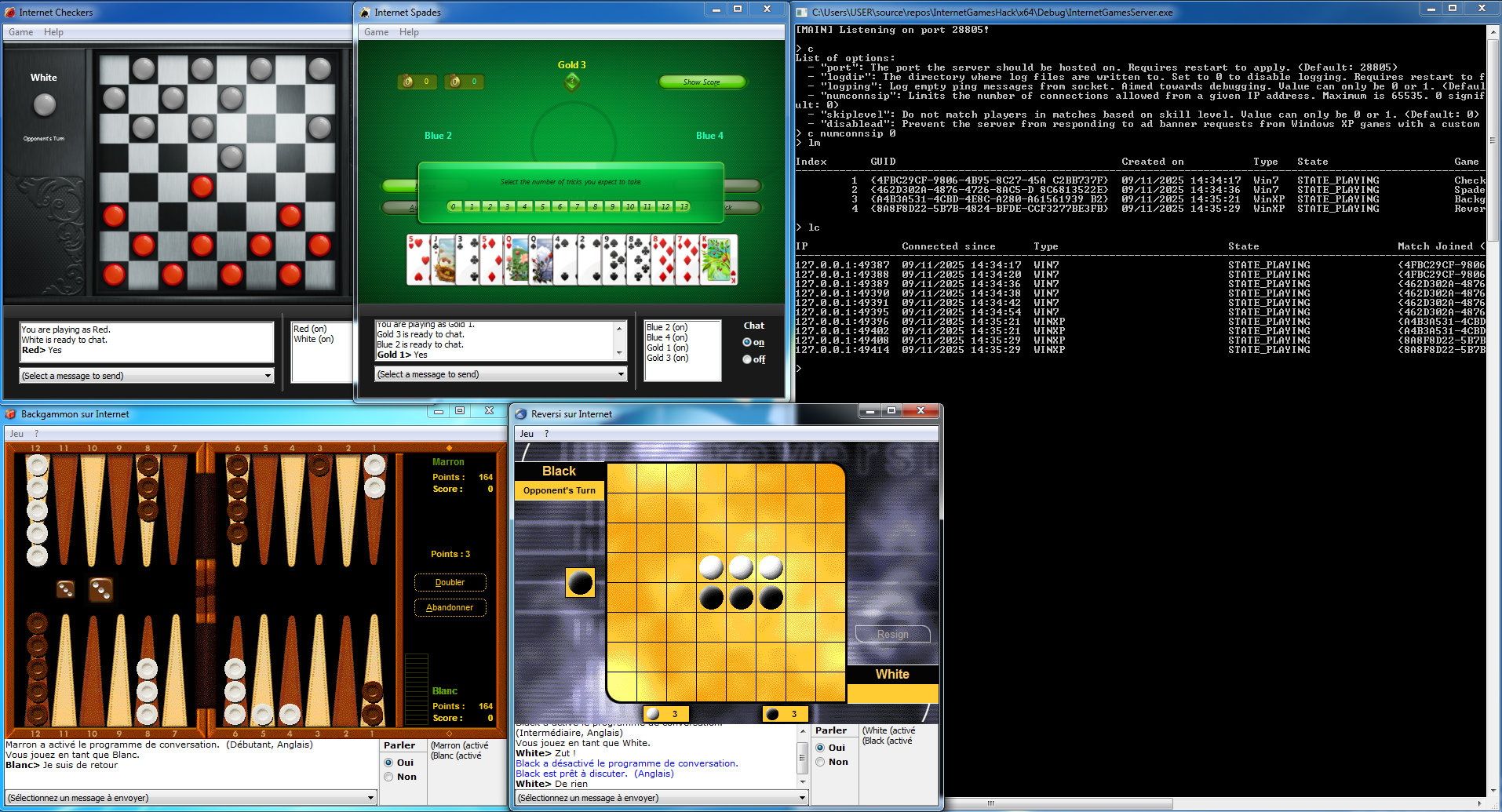 Internet Games Server 运行预览