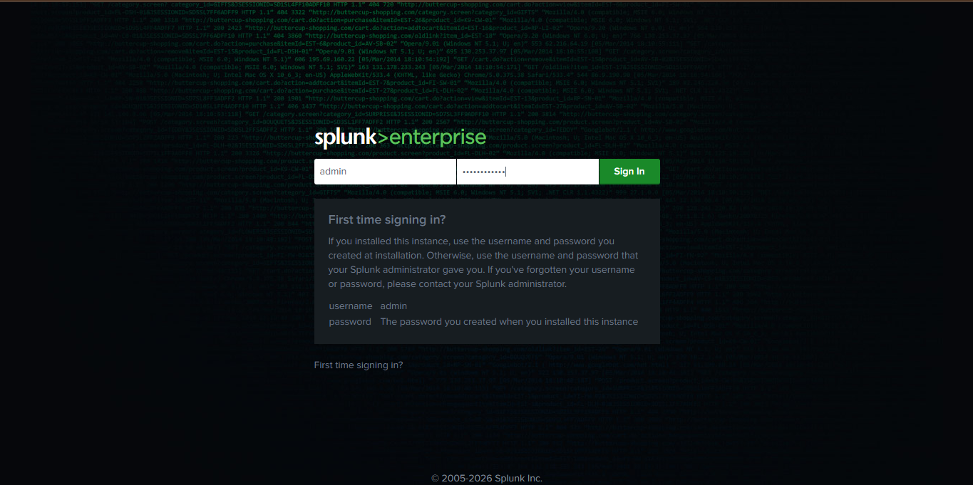 Splunk Web UI