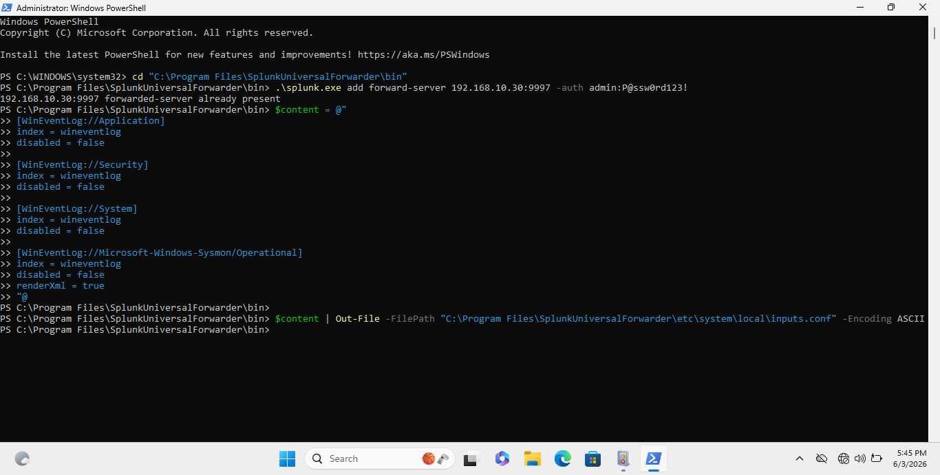 Inputs 配置