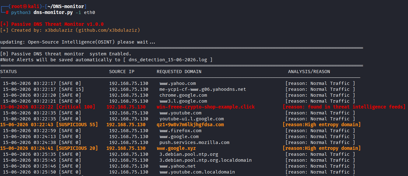 DNS Monitor 截图