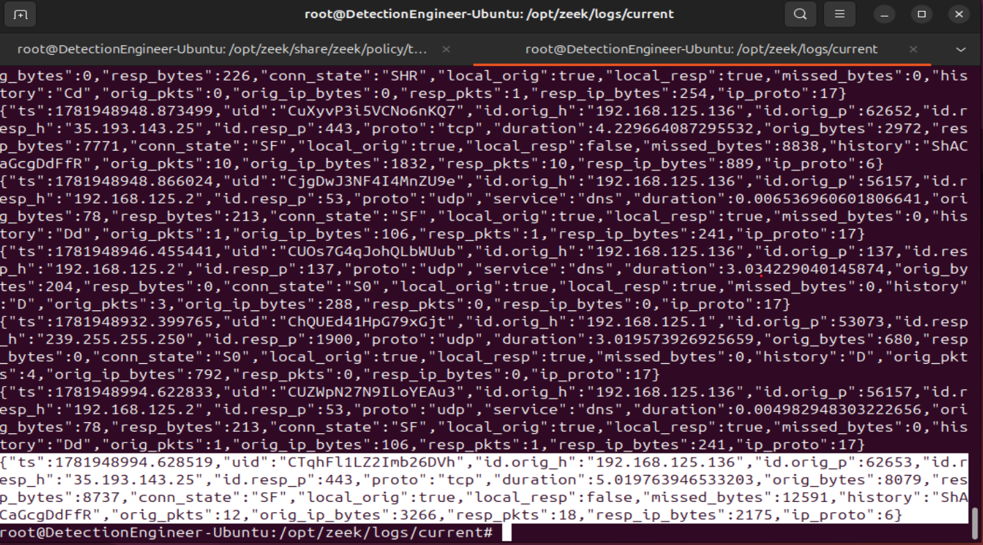 Zeek JSON 已验证