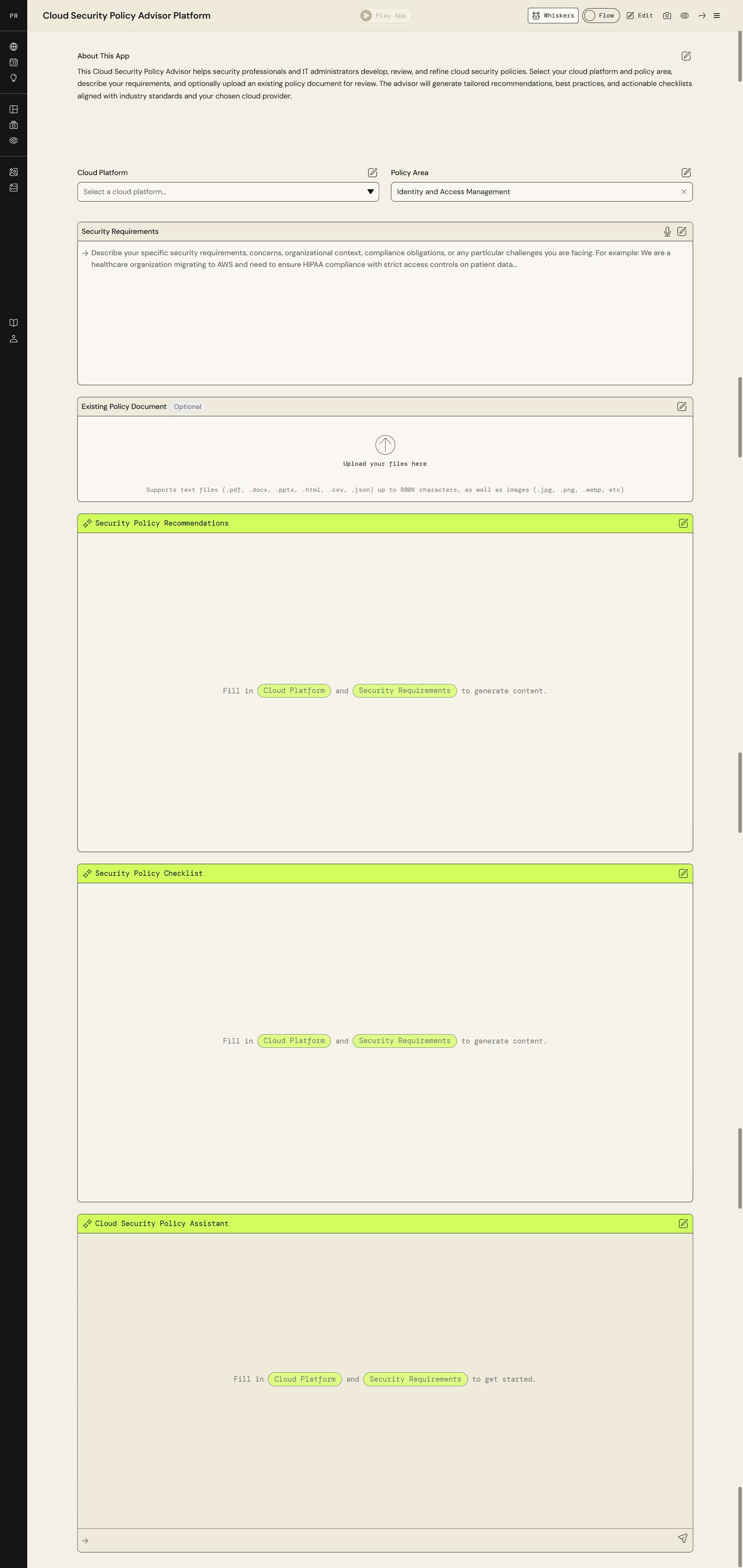 PartyRock App Interface