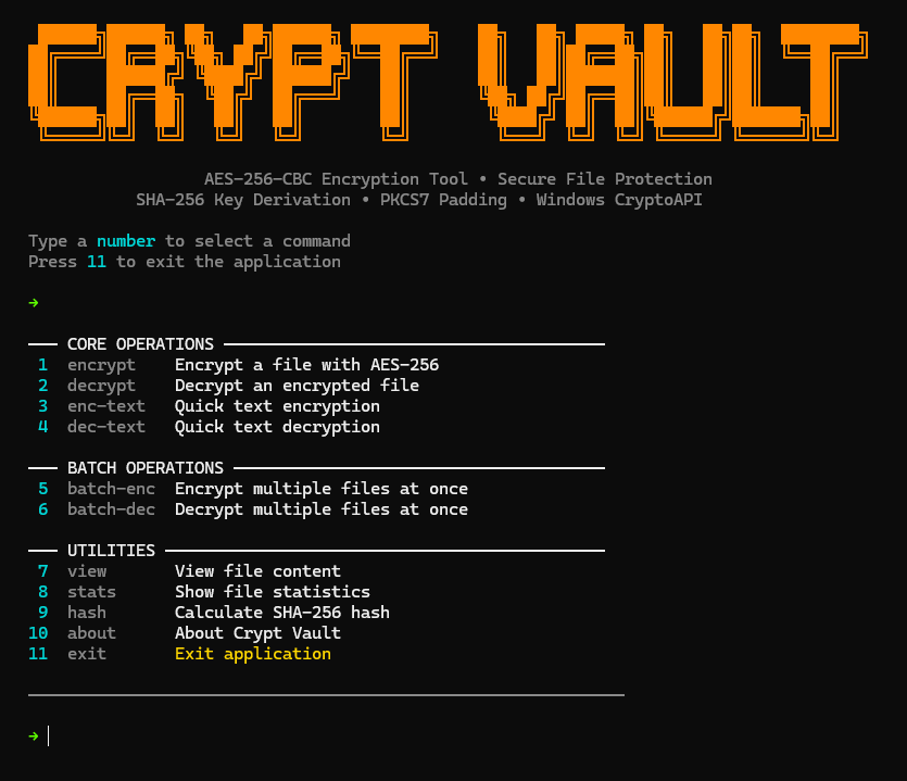 CryptVault CLI