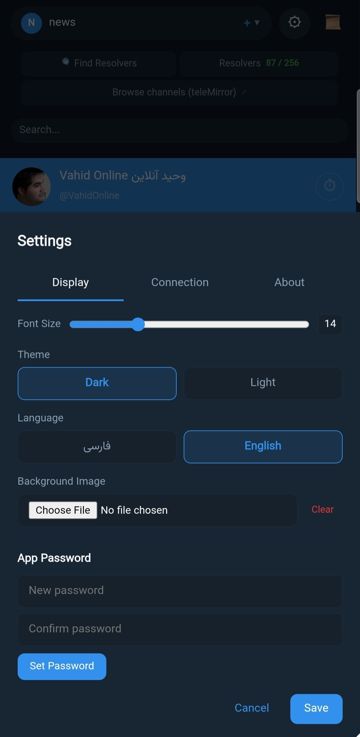 Settings