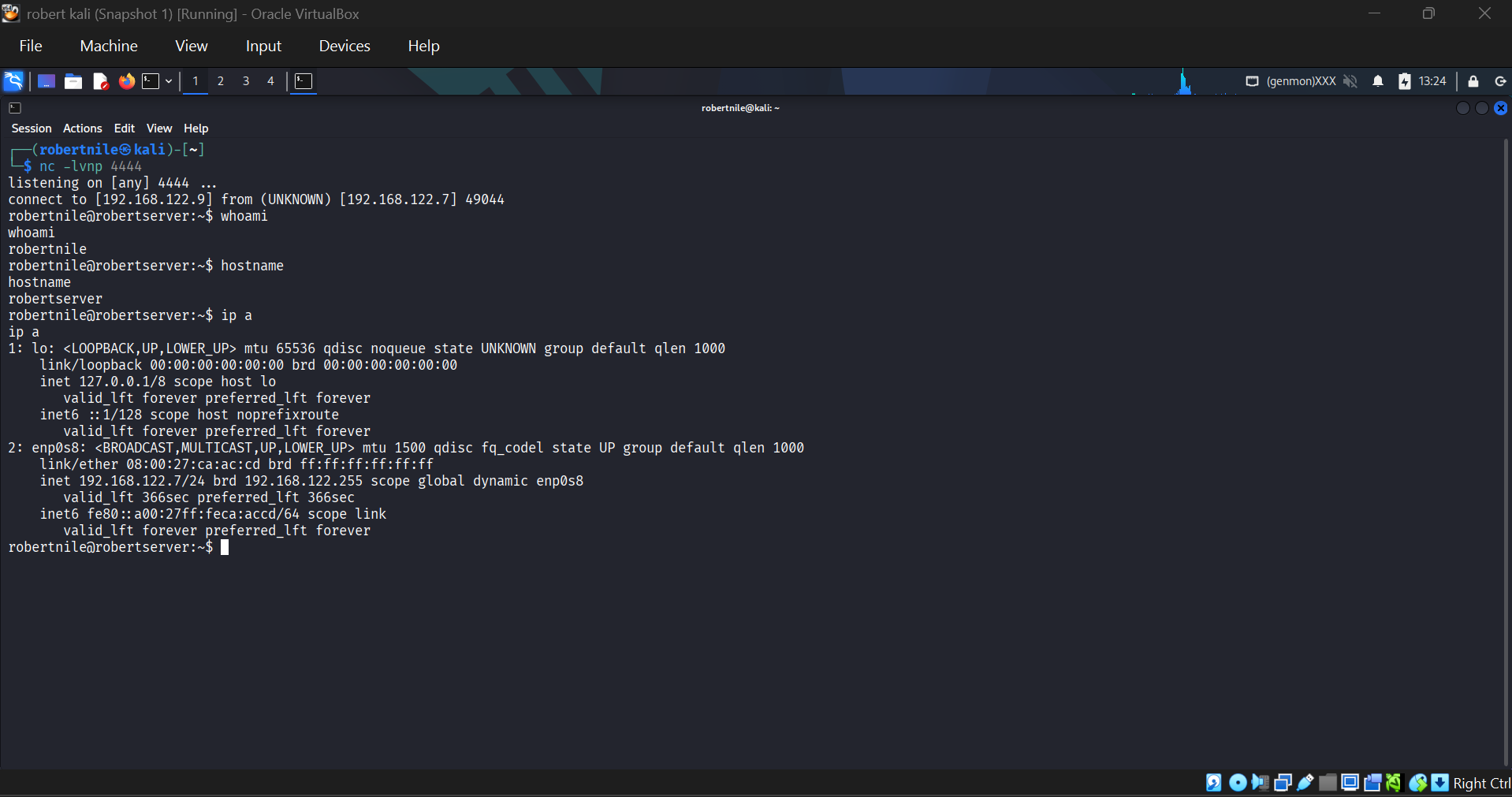 Gained reverse shell