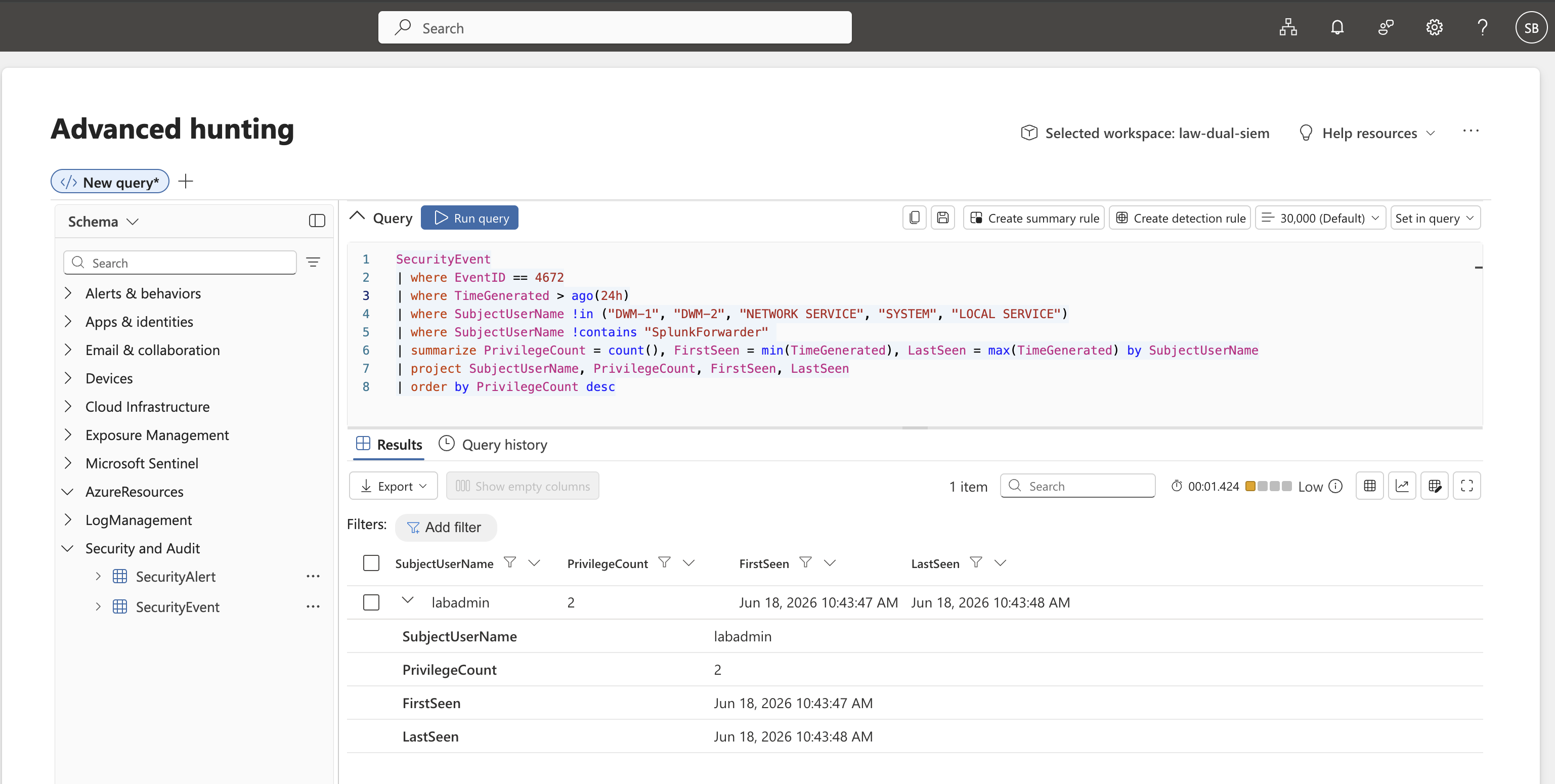 KQL Detection 4 Results