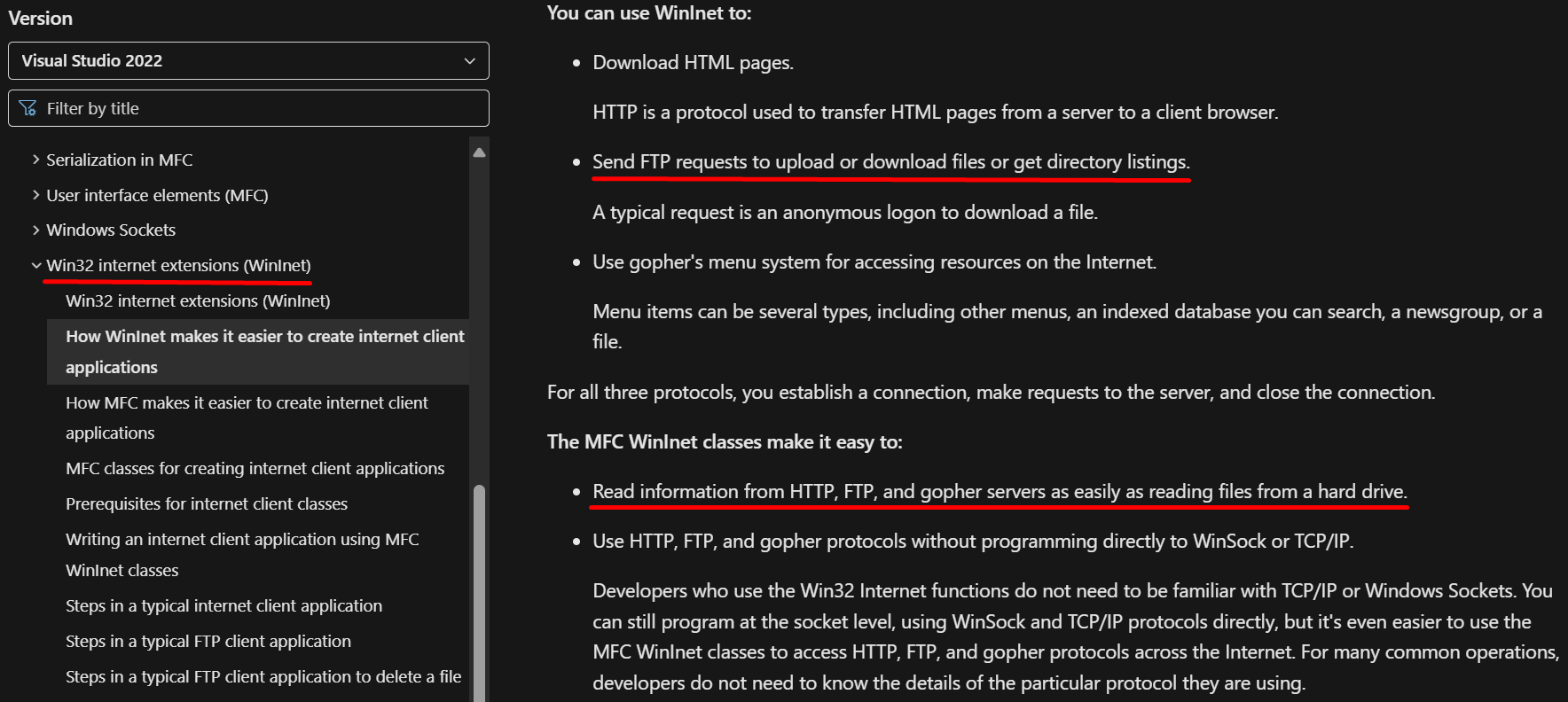 Microsoft WinINet 参考上下文