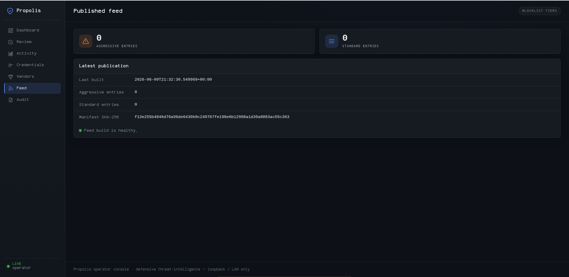 Published feed