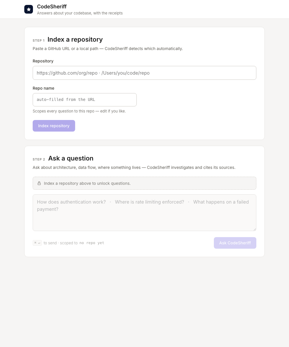 CodeSheriff UI