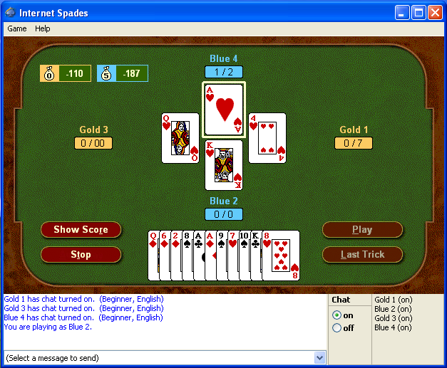 Internet Spades (XP/ME)