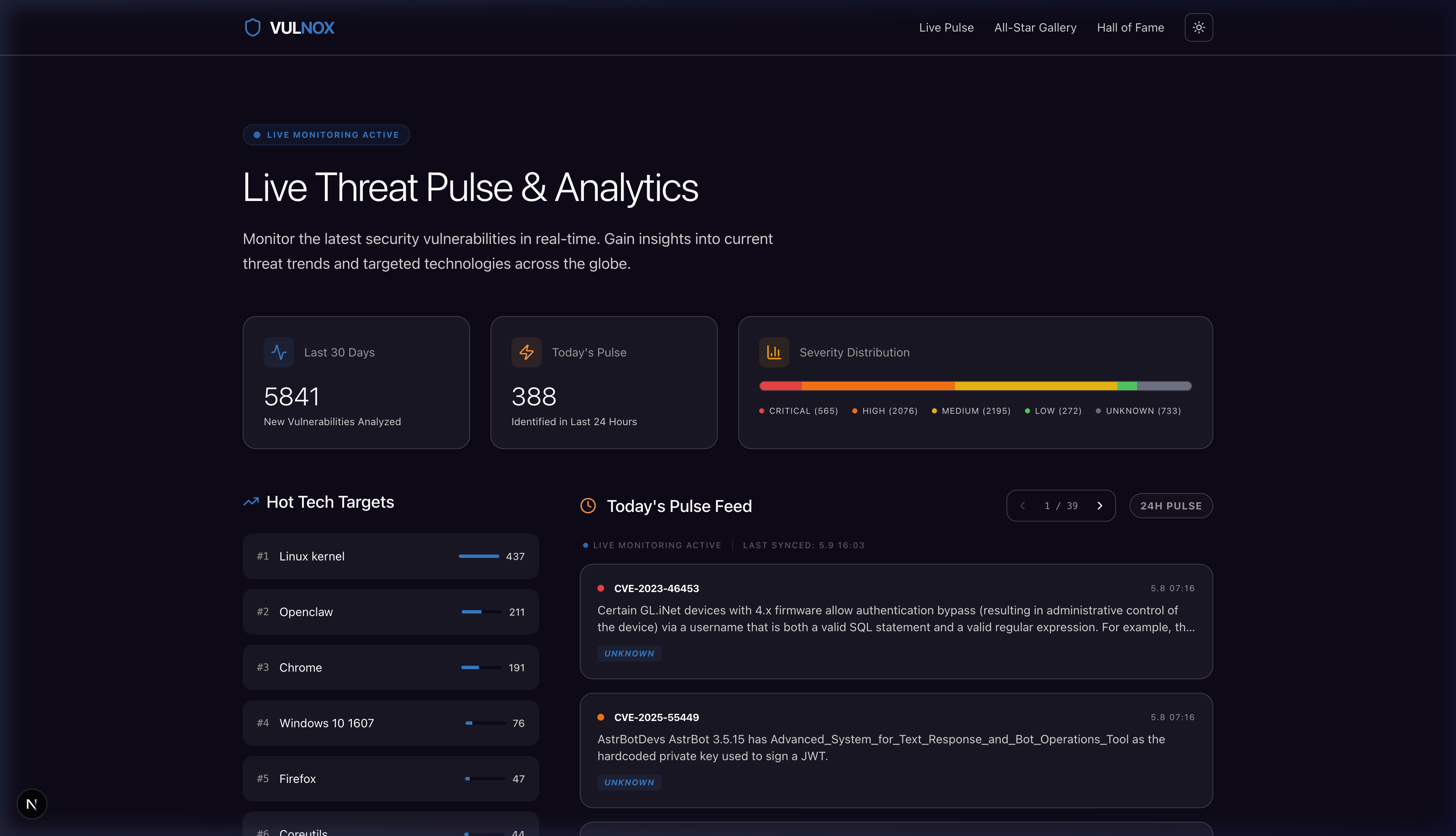 Live Threat Pulse
