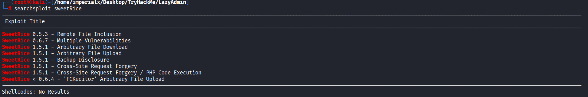 Searchsploit Results