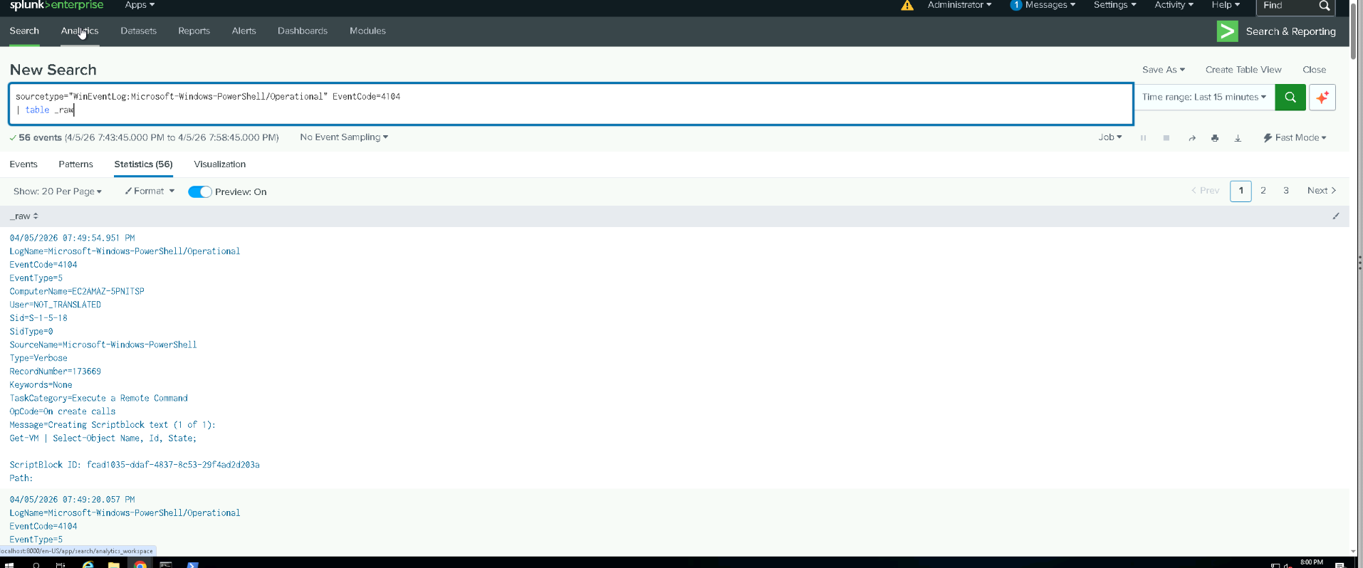 PowerShell Event ID 4104