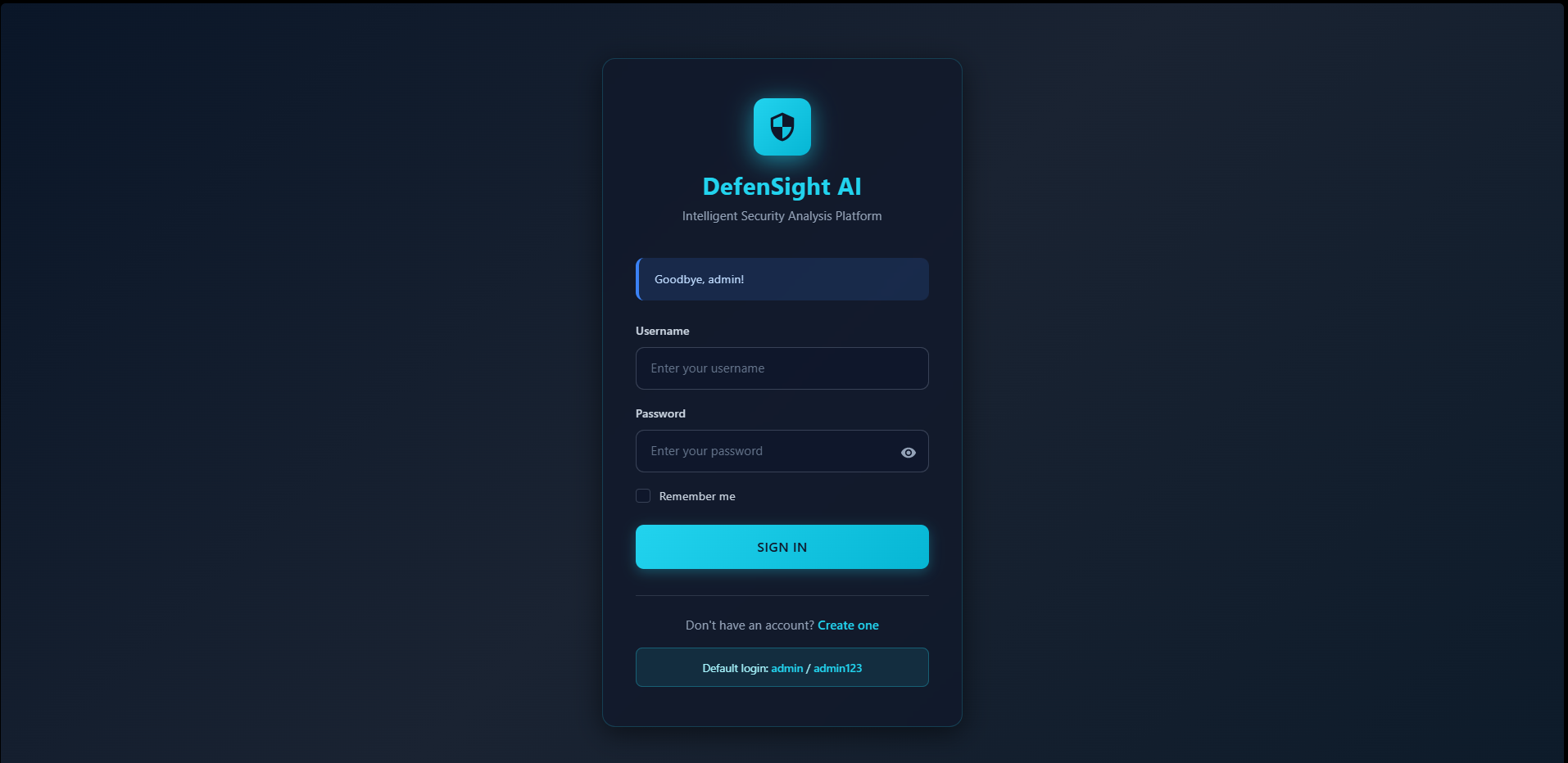 Login Screen