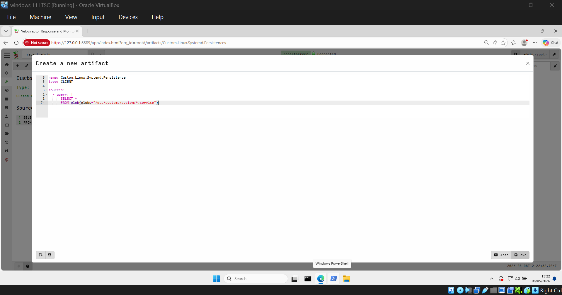 Created artifact to detect systemd persistence