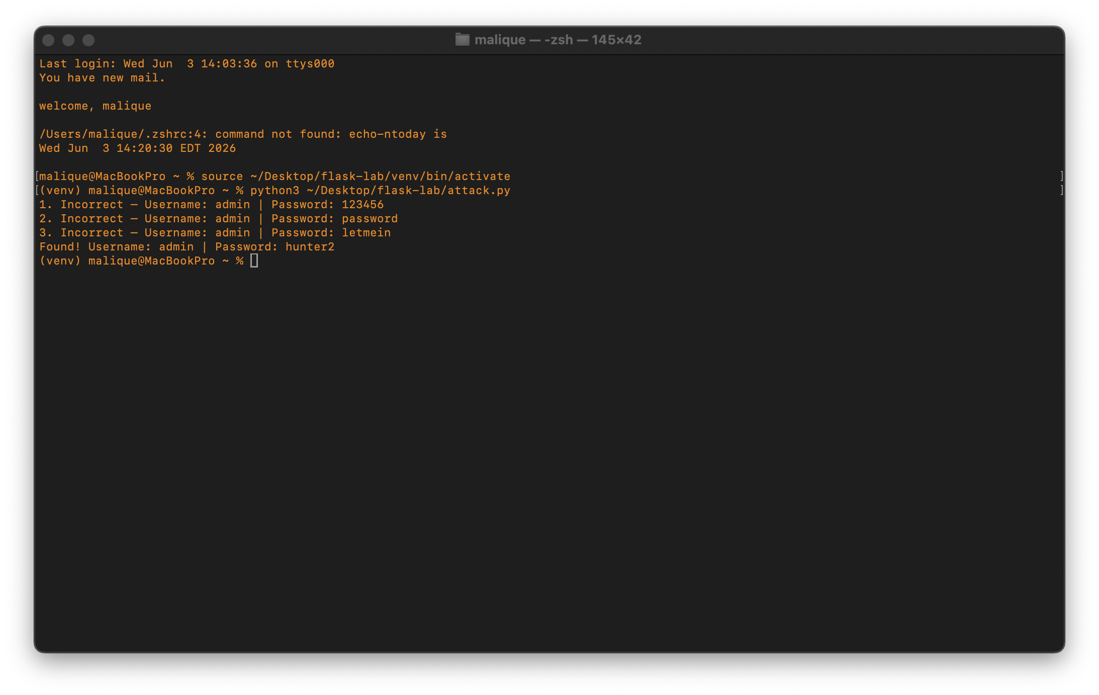 Screenshot:attack-output