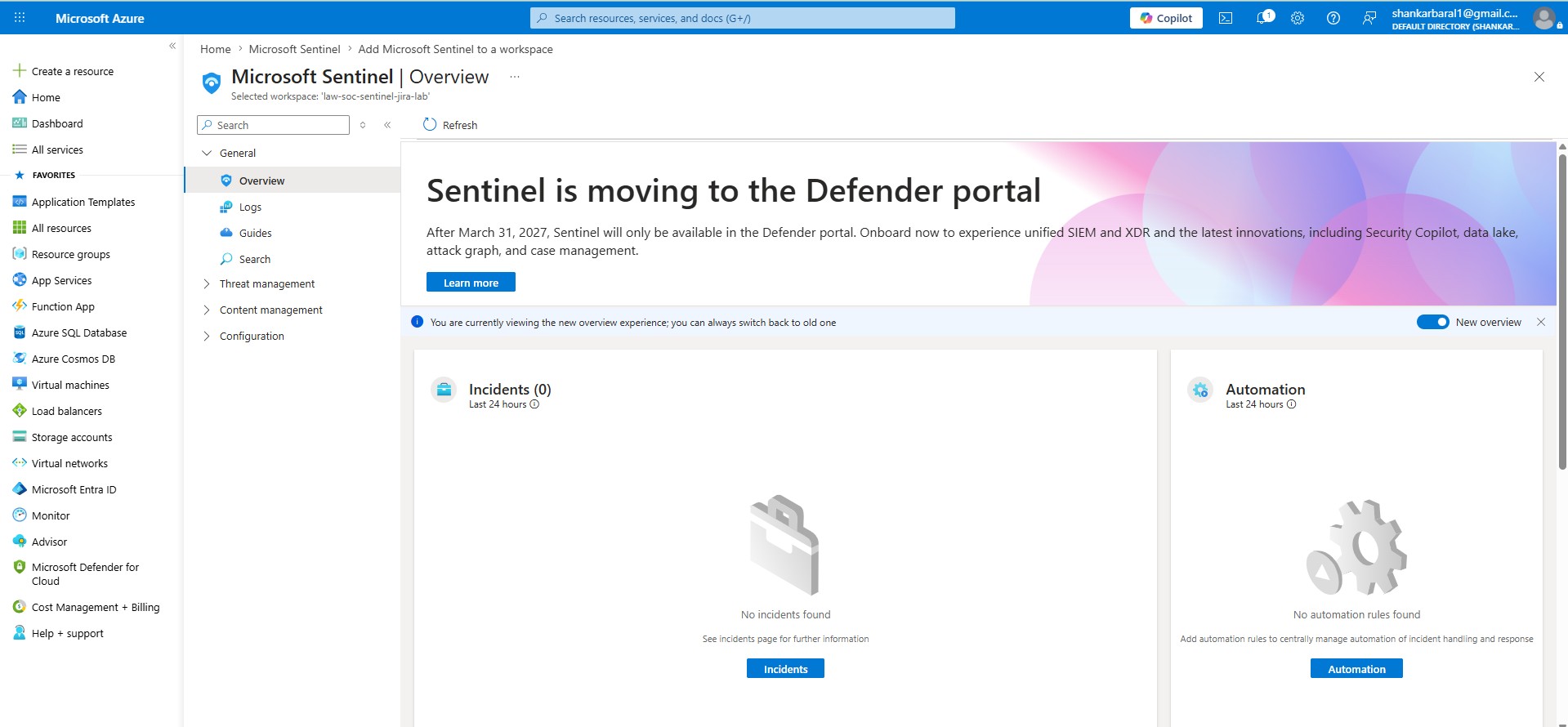 Sentinel 已启用