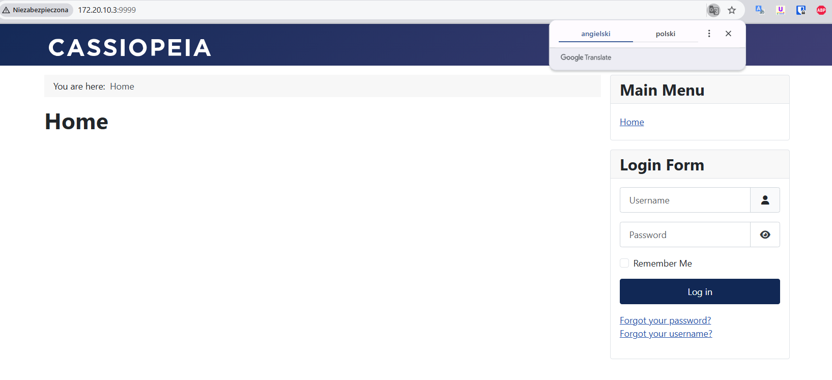 Joomla 实验室站点