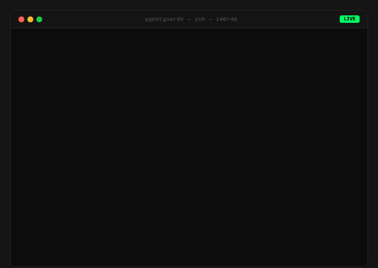 AgentGuardX Terminal Demo