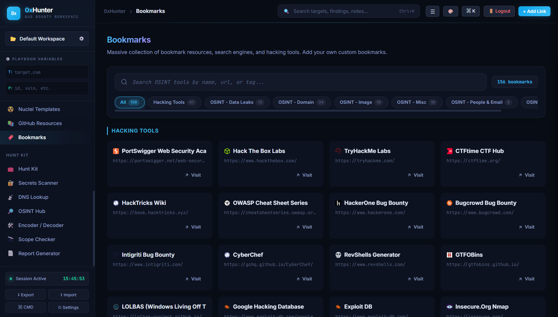 Bookmarks Tool