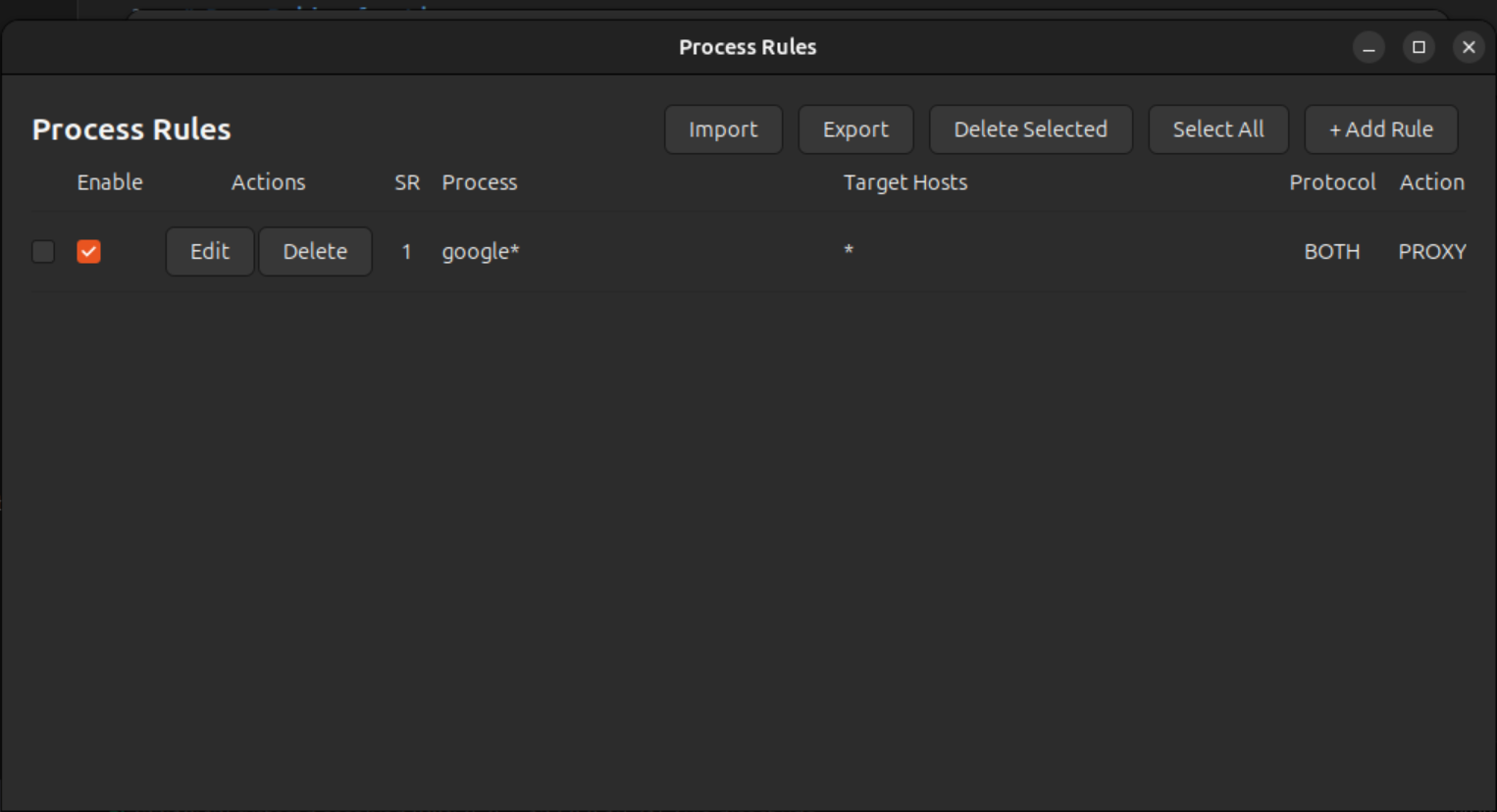 Proxy Rules Linux