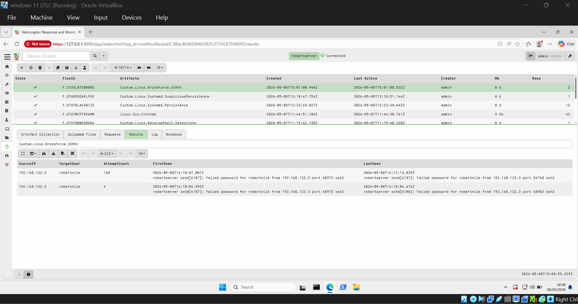 Brute force detection