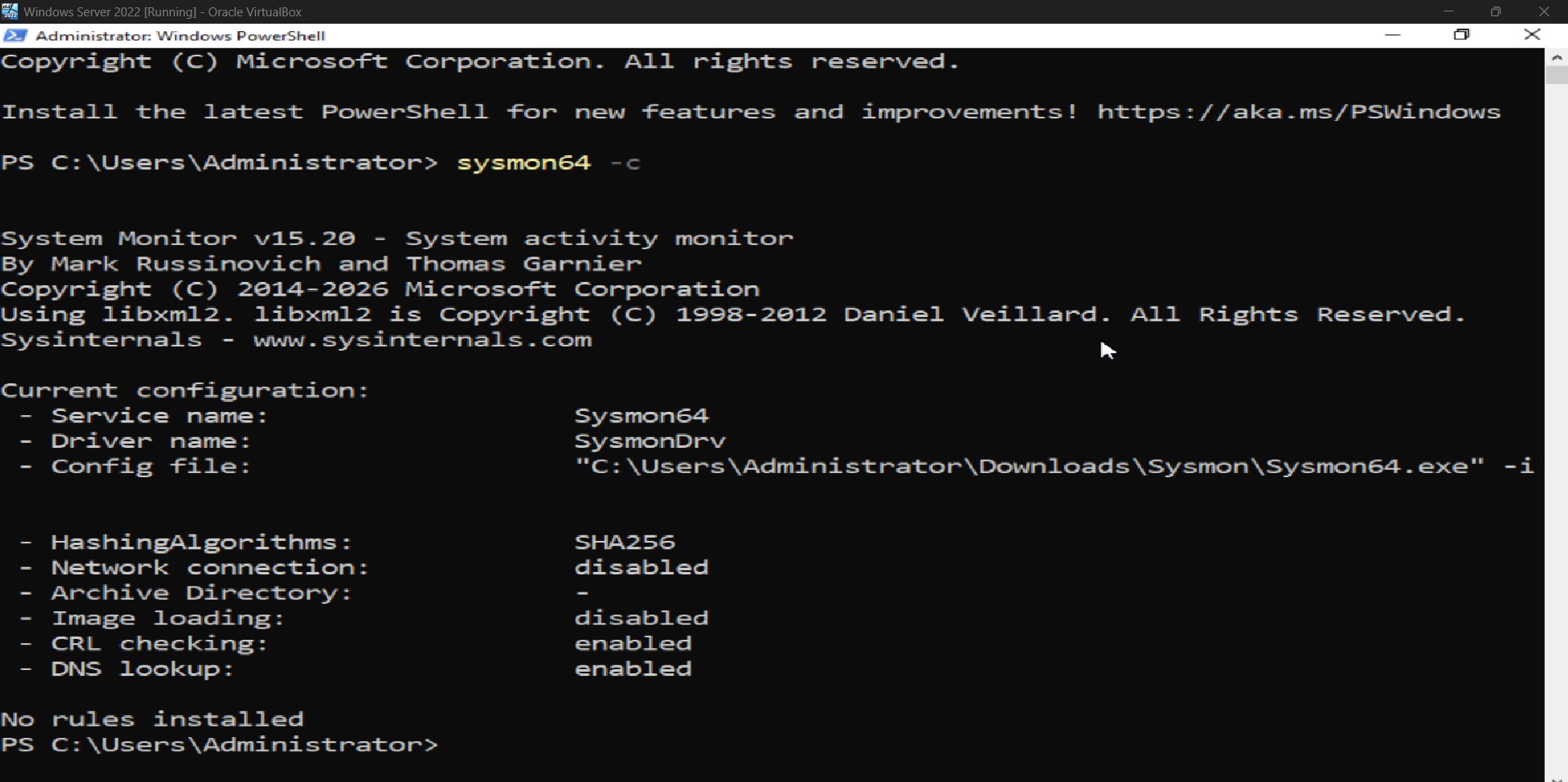 Sysmon Installation Verification